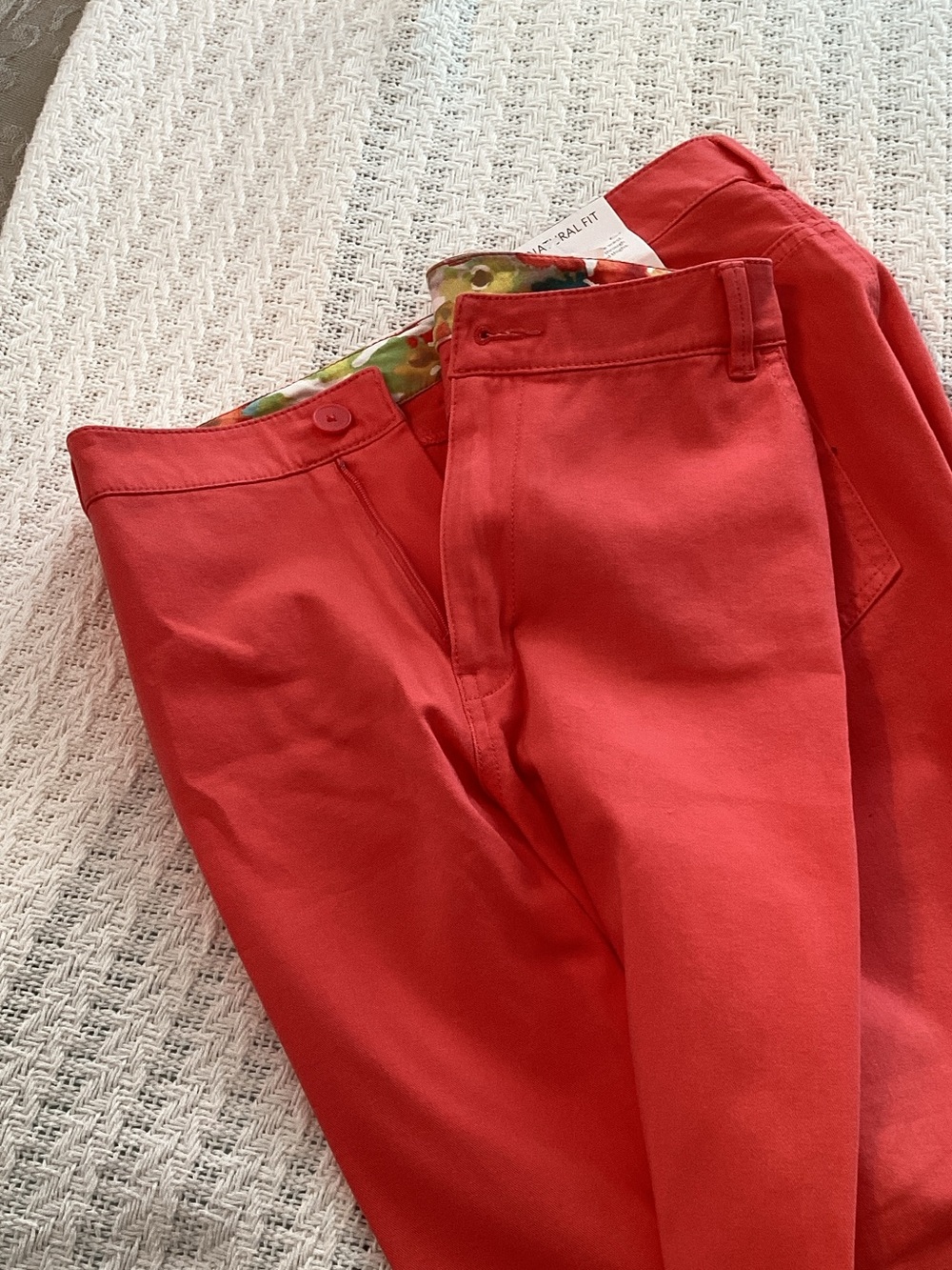 NWT Coldwater Creek Coral Crop Chinos Size 16 - Picture 4 of 4